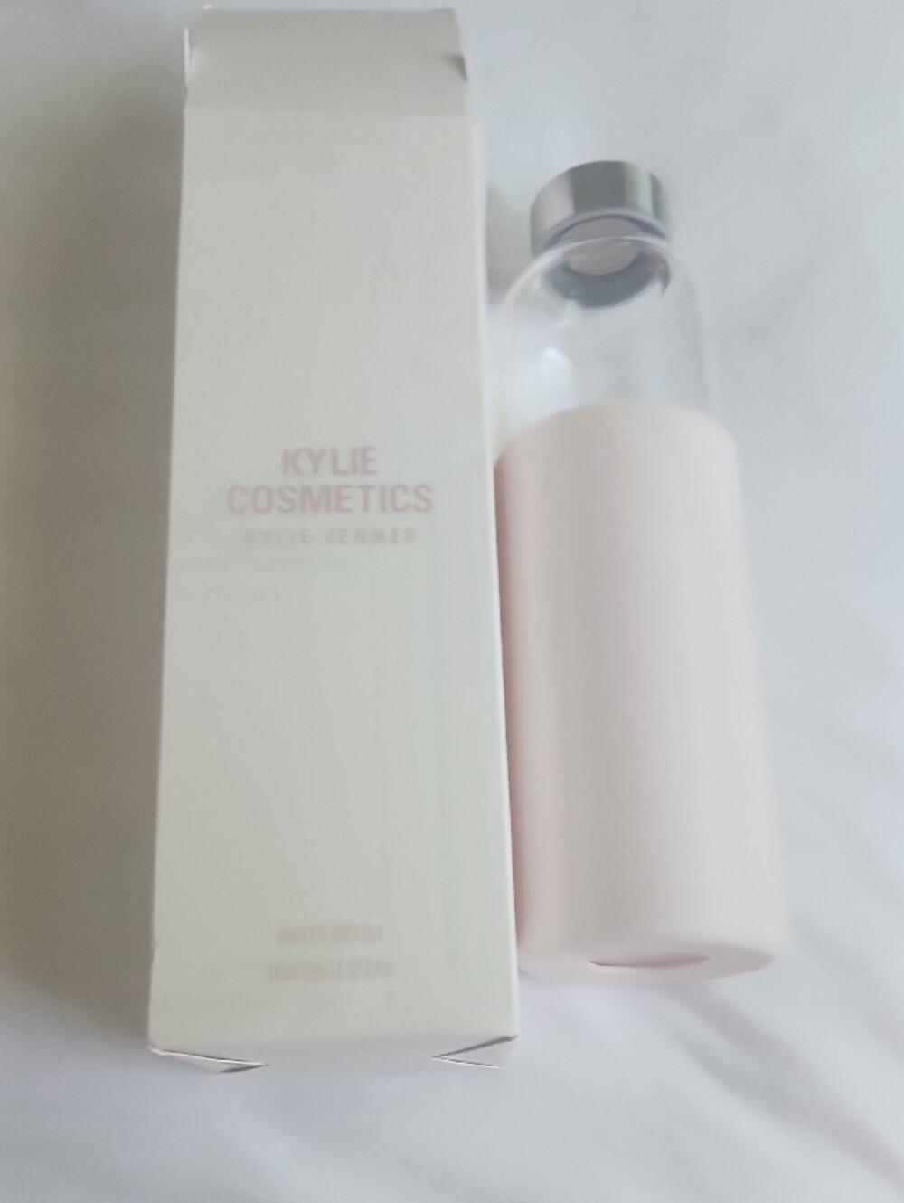Kylie Cosmetics 20 Oz Glass Water Bottle Pink - Picture 11 of 11